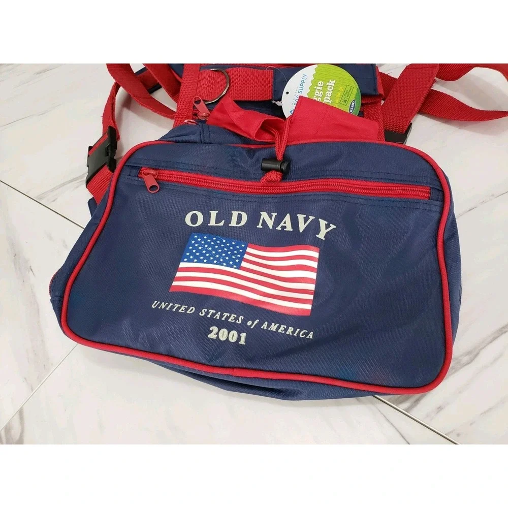 NWT Old Navy‎ Doggie Daypack Travel Hiking Dog Backpack Harness Saddle Bags y2k